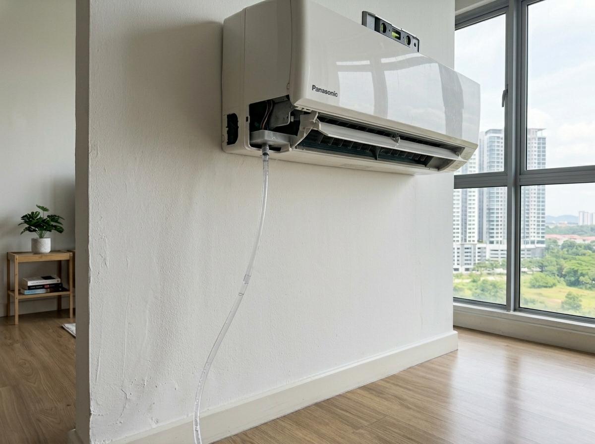 Job 2 after: dry wall with drain pipe cleared
